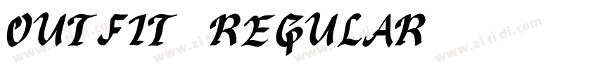 OUTFIT   REGULAR字体转换